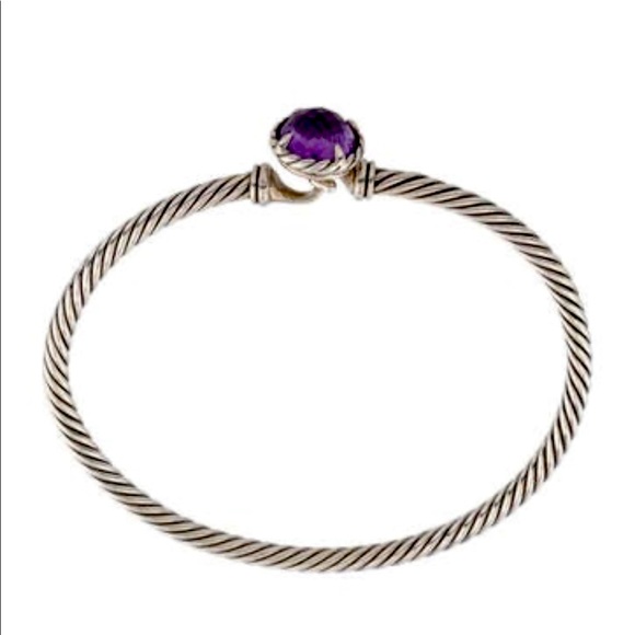 David Yurman Chatelaine Amethyst Bangle Bracelet - Picture 3 of 3